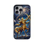 Sagittarius iPhone Case – Arrow of Stars Tempered Glass Cover | Gizmia