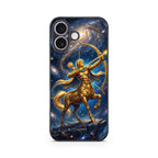 Sagittarius iPhone Case – Arrow of Stars Tempered Glass Cover | Gizmia
