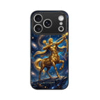 Sagittarius iPhone Case – Arrow of Stars Tempered Glass Cover | Gizmia