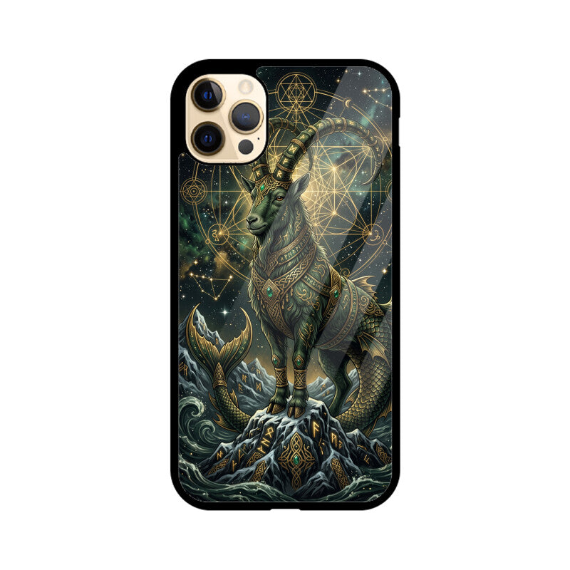 Gizmia – Designer iPhone Cases India | Artistic Covers from ₹399 - Capricorn iPhone Case – Mountain King Tempered Glass Cover | Gizmia