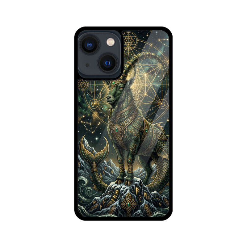 Gizmia – Designer iPhone Cases India | Artistic Covers from ₹399 - Capricorn iPhone Case – Mountain King Tempered Glass Cover | Gizmia
