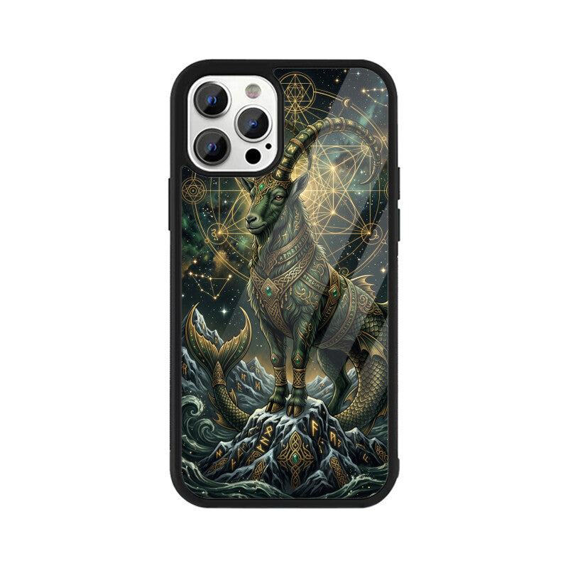 Gizmia – Designer iPhone Cases India | Artistic Covers from ₹399 - Capricorn iPhone Case – Mountain King Tempered Glass Cover | Gizmia