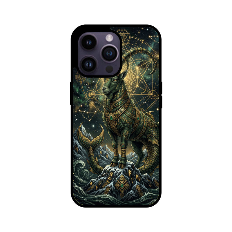Gizmia – Designer iPhone Cases India | Artistic Covers from ₹399 - Capricorn iPhone Case – Mountain King Tempered Glass Cover | Gizmia