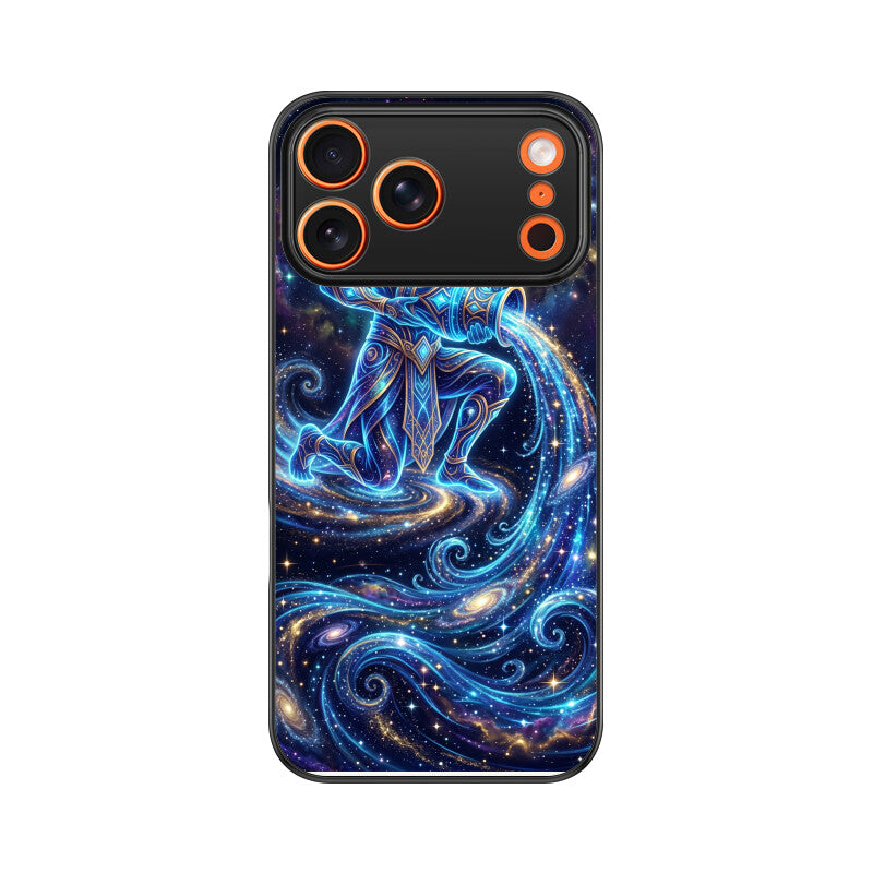 Aquarius iPhone Case – Water Bearer Tempered Glass Cover | Gizmia