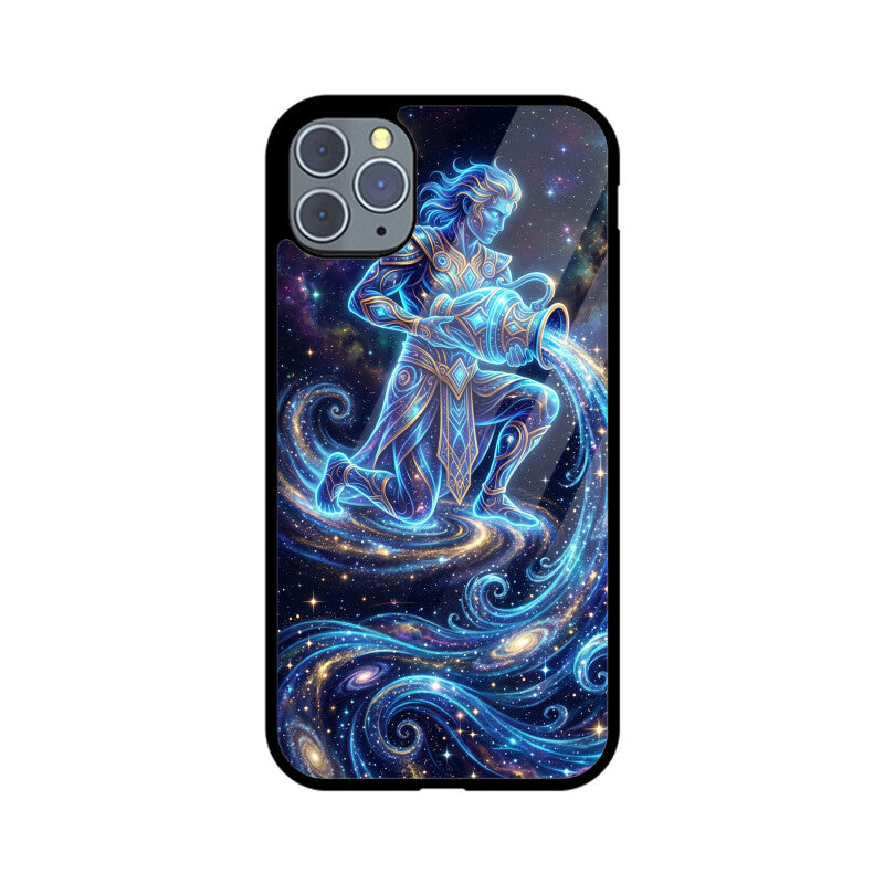 Gizmia – Designer iPhone Cases India | Artistic Covers from ₹399 - Aquarius iPhone Case – Water Bearer Tempered Glass Cover | Gizmia