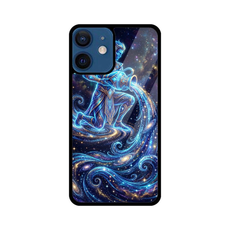 Gizmia – Designer iPhone Cases India | Artistic Covers from ₹399 - Aquarius iPhone Case – Water Bearer Tempered Glass Cover | Gizmia