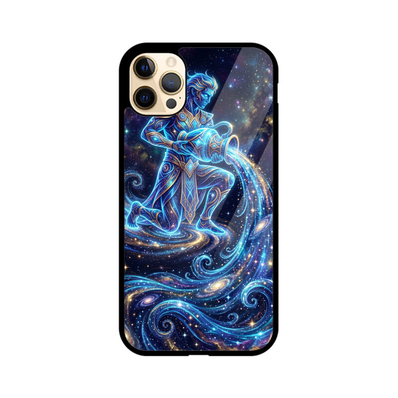 Aquarius iPhone Case – Water Bearer Tempered Glass Cover | Gizmia