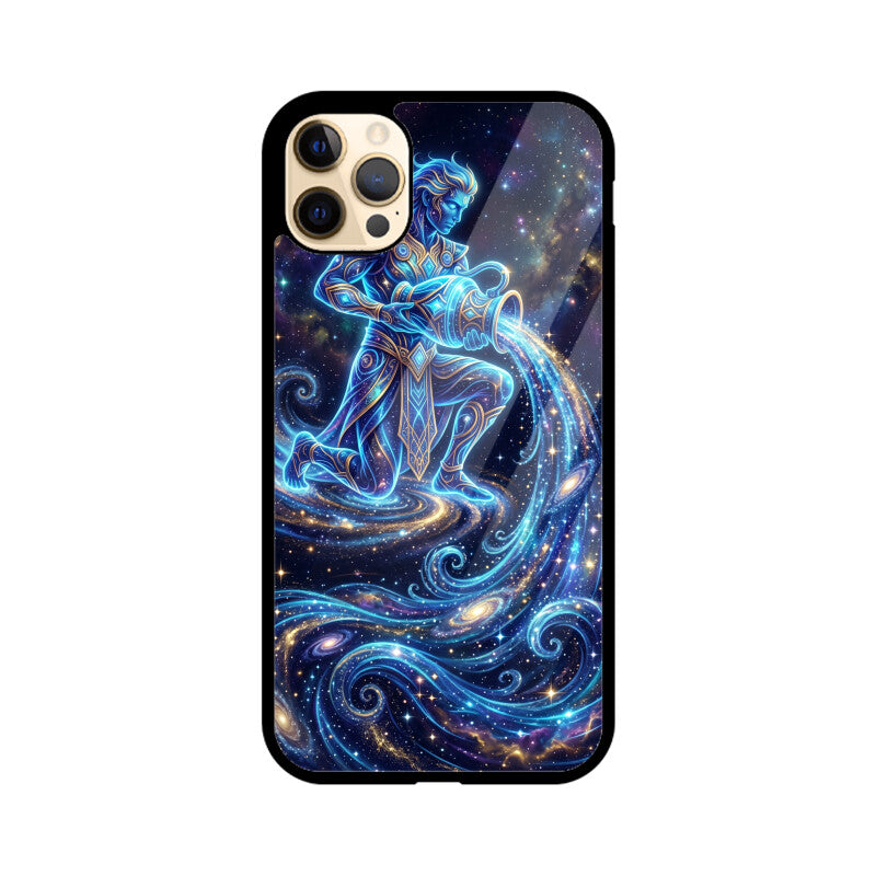 Aquarius iPhone Case – Water Bearer Tempered Glass Cover | Gizmia