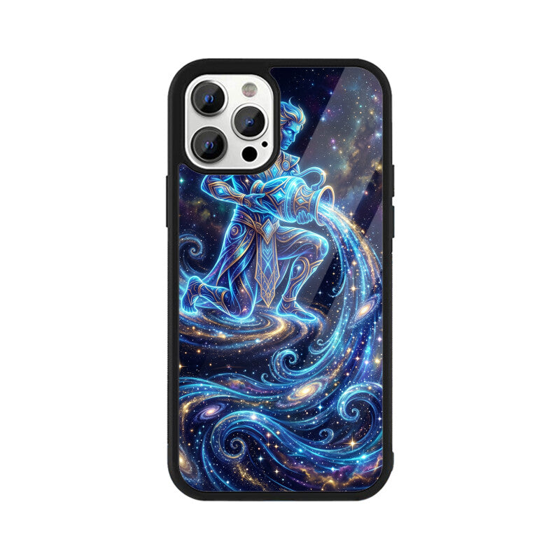 Aquarius iPhone Case – Water Bearer Tempered Glass Cover | Gizmia