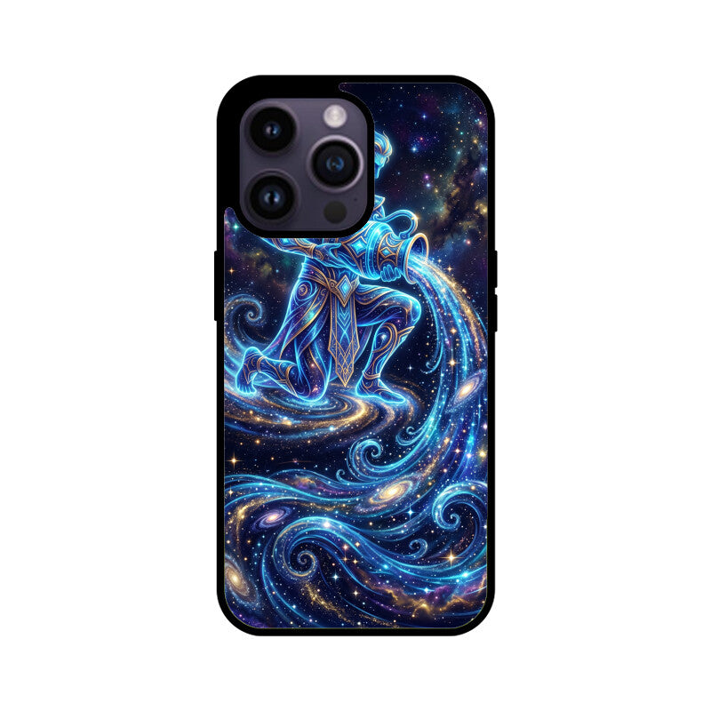 Aquarius iPhone Case – Water Bearer Tempered Glass Cover | Gizmia