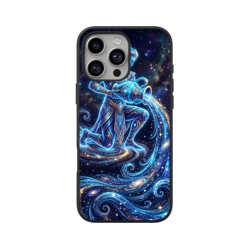 Aquarius iPhone Case – Water Bearer Tempered Glass Cover | Gizmia