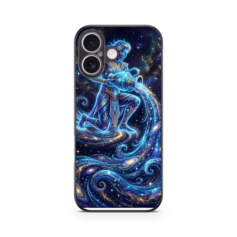 Aquarius iPhone Case – Water Bearer Tempered Glass Cover | Gizmia