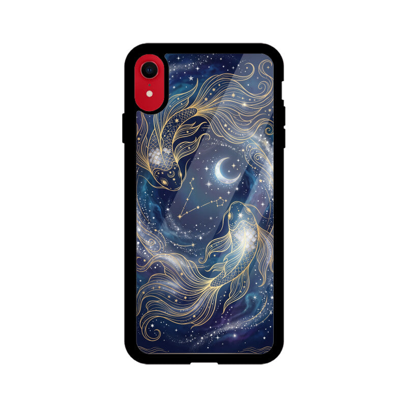 Gizmia – Designer iPhone Cases India | Artistic Covers from ₹399 - Pisces iPhone Case – Twin Fish Tempered Glass Cover | Gizmia