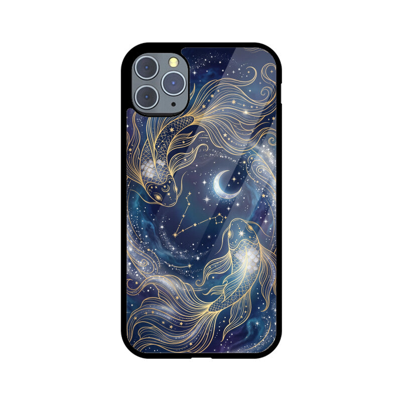 Pisces iPhone Case – Twin Fish Tempered Glass Cover | Gizmia