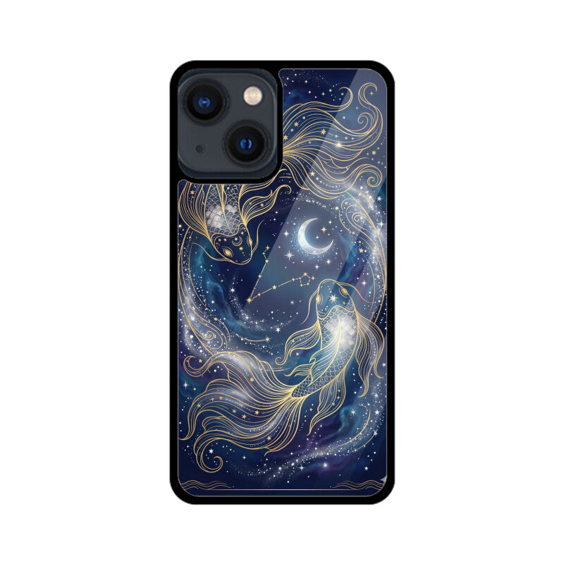 Pisces iPhone Case – Twin Fish Tempered Glass Cover | Gizmia