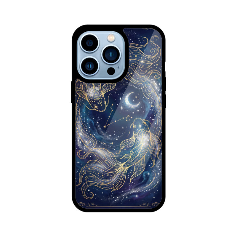 Pisces iPhone Case – Twin Fish Tempered Glass Cover | Gizmia